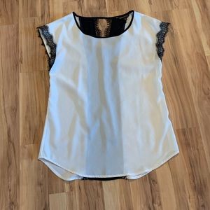 Express silk and lace top